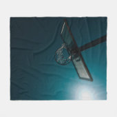 バスケットボールの贈り物 フリースブランケット (正面(横))