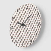 バスケットボールの選手がバスケットボールで1位だ。 ラージ壁時計 (傾斜)