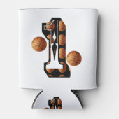 バスケットボールの選手がバスケットボールで1位だ。 缶クーラー (正面)