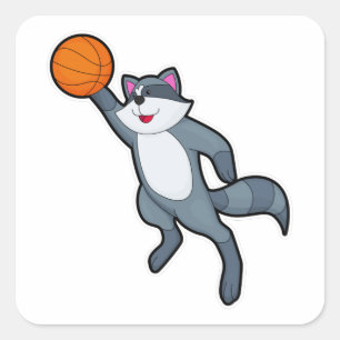 バスケットボールの選手としてのルーン スクエアシール