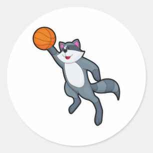 バスケットボールの選手としてのルーン ラウンドシール