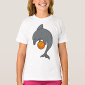 バスケットボールの選手としてドフィン Tシャツ (正面)
