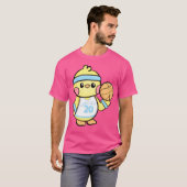 バスケットボールの選手に扮したアヒル Tシャツ (正面フル)