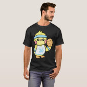 バスケットボールの選手に扮したアヒル Tシャツ (正面フル)