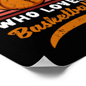 バスケットボールの選手の女の子を愛しているだけの女の子 ポスター (角)