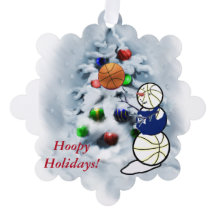 バスケットボールの雪だるまクリスマス
