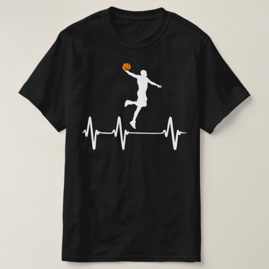 バスケットボールの鼓動 Tシャツ (デザイン正面)