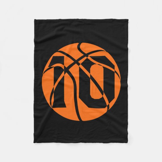 バスケットボールの10歳の誕生日選手がチームの男性 フリースブランケット (正面)