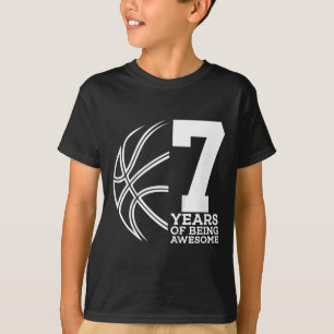 バスケットボールの7年目素晴らしの子供7誕生 Tシャツ