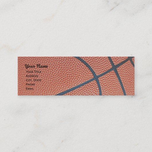 バスケットボールの_textured_r、wの細いbのたがの網 スキニー名刺 (正面)