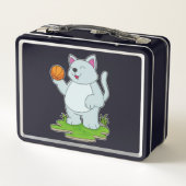 バスケットボールのCat選手 メタルランチボックス (裏面)
