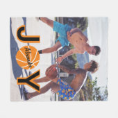 バスケットボールのJOYフレンドの写真 フリースブランケット (正面(横))