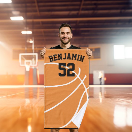 バスケットボールはタオル、コーチの浴室タオルを遊ばします ハンドタオル