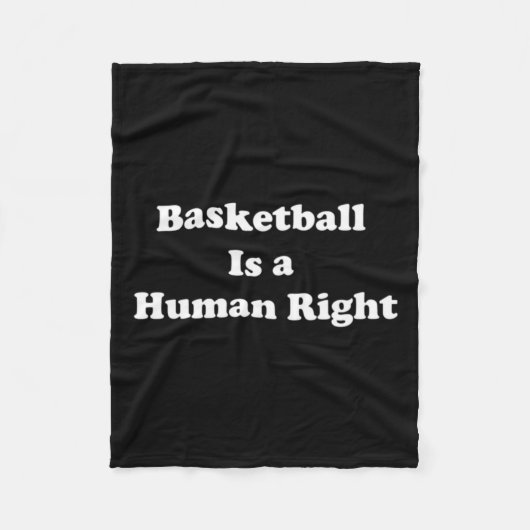 バスケットボールは人間の権利である フリースブランケット (正面)