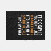 バスケットボールは人頭が切れる々の問題だ フリースブランケット (正面(横))