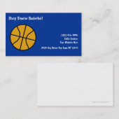 バスケットボールは名刺を遊ばします 名刺 (正面/裏面)