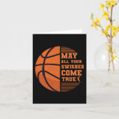 バスケットボールは本当の大学来を飲み込む カード (黄色い花)