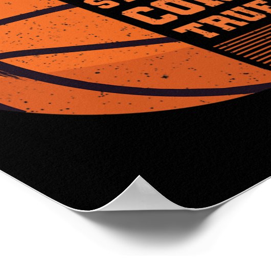 バスケットボールは本当の大学来を飲み込む ポスター (角)