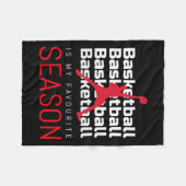 バスケットボールは私のお気に入りのシーズンダンク フリースブランケット (正面(横))