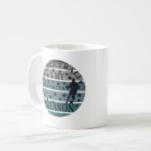 バスケットボールは私のお気に入りのシーズンヴィンテージスタイル コーヒーマグカップ (正面左)