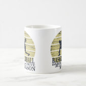 バスケットボールは私のお気に入りのシーズンヴィンテージスタイル コーヒーマグカップ (中央)