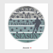 バスケットボールは私のお気に入りのシーズンヴィンテージスタイル シール (シート)