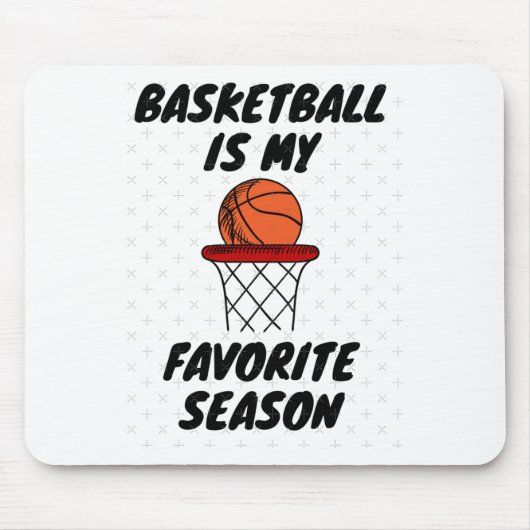 バスケットボールは私のお気に入りのシーズン8 マウスパッド (正面)