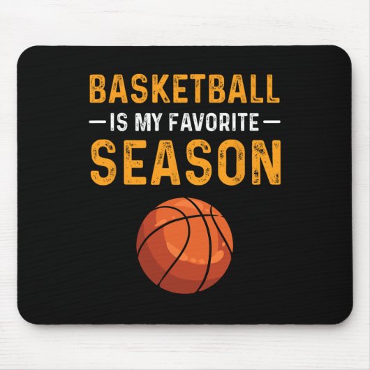 バスケットボールは私のシーズお気に入りのン マウスパッド (正面)