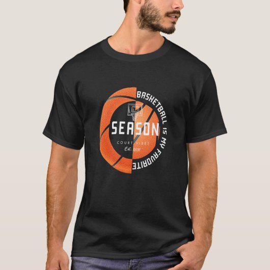 バスケットボールは私のシーズお気に入りのン Tシャツ (正面)