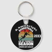 バスケットボールは私のシーズンお気に入りのだ キーホルダー (裏面)