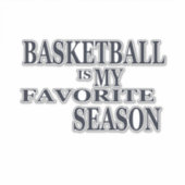 バスケットボールは私のシーズンお気に入りのだ シール (正面)