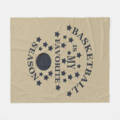 バスケットボールは私のシーズンお気に入りのだ フリースブランケット (正面(横))