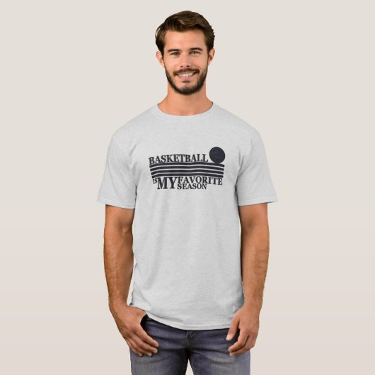 バスケットボールは私のシーズンお気に入りのだ Tシャツ (正面フル)