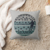 バスケットボールは私のシーズンお気に入りのレトロサンセット クッション (ブランケット)