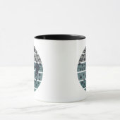 バスケットボールは私のシーズンお気に入りのレトロサンセット マグカップ (中央)