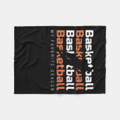 バスケットボールは私のシーズンバスケッお気に入りのトルである フリースブランケット (正面(横))