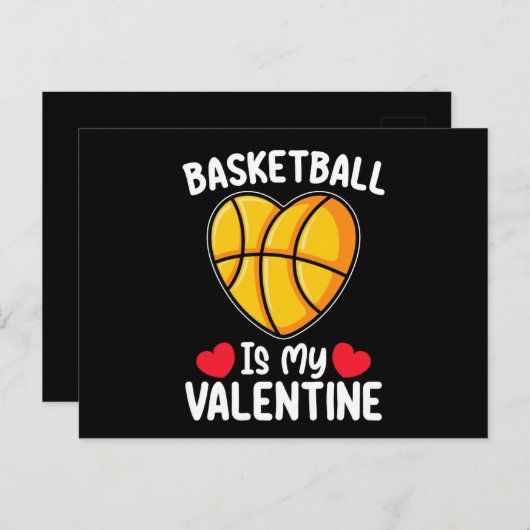 バスケットボールは私のバレンタインデーのスポーツである ポストカード (正面/裏面)