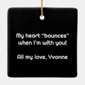 バスケットボールは私の愛する言語のクリスマス セラミックオーナメント (裏面)