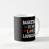 バスケットボールは私の愛する言語バスケットボールファン コーヒーマグカップ (正面右)