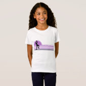 バスケットボールは私のDNA内にあるレトロサンセットTシャツ Tシャツ (正面フル)