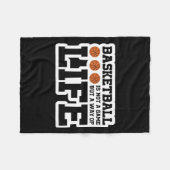 バスケットボールは試合ではなく人生の道である フリースブランケット (正面(横))