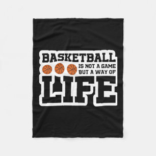 バスケットボールは試合ではなく人生の道である フリースブランケット