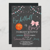 バスケットボールまたはボウジェンダーの表示パーティー 招待状 (正面/裏面)