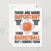 バスケットボールより重要なことはある ポストカード (正面/裏面)