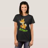 バスケットボールをするキツネ Tシャツ (正面フル)