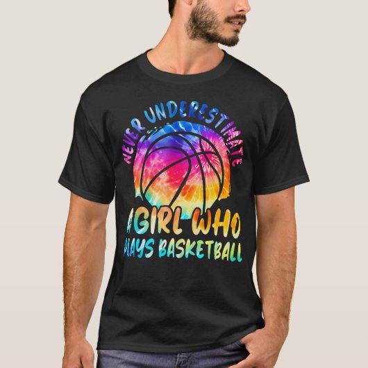 バスケットボールをする女の子をナメるなRa Tシャツ (正面)