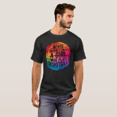 バスケットボールをする女の子を侮るな Tシャツ (正面フル)