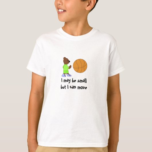 バスケットボールをする熊 Tシャツ (正面)