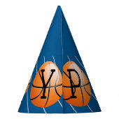 バスケットボールをテーマにしたパーティーハット パーティーハット (裏面)