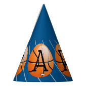 バスケットボールをテーマにしたパーティーハット パーティーハット (左)